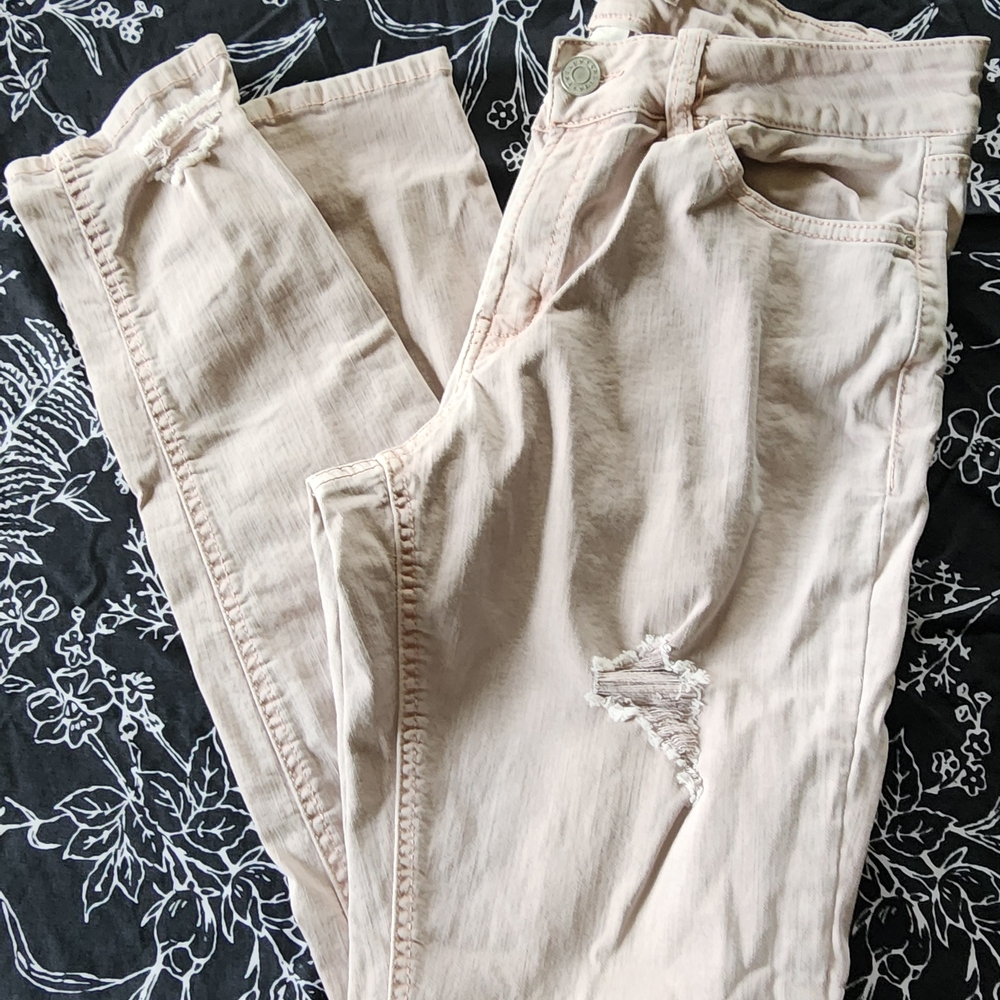 Refuge Women's Skinny Jeans in Light Pink